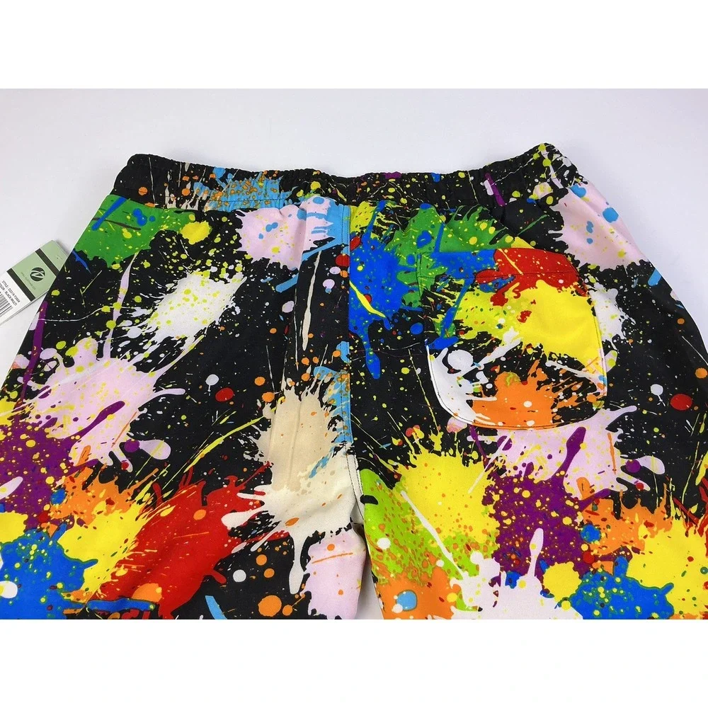 Fresh Prints of Bel-Aire Paint Splatter Joggers XLG Drawstring Pockets MSRP $62‎